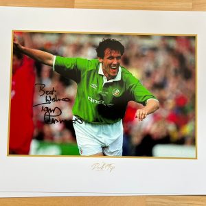 Tony Cascarino Signed Ireland Print